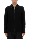Rick Owens Collared Shirt Jacket Featuring Front Pockets In Black