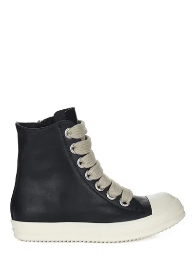 Rick Owens Front Zip Fastening Sneakers For Men In Black