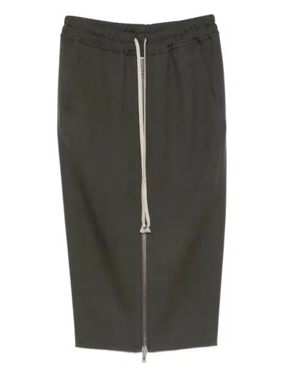 RICK OWENS RICK OWENS FRONT ZIP PILLAR SKIRT