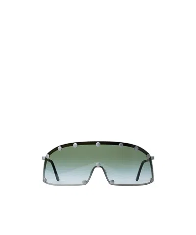Rick Owens Full Frame Sunglasses In Green