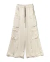 Rick Owens Full-length Charmeuse Cargobelas Pants In Neutral