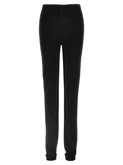 RICK OWENS FULL-LENGTH WOOL KNIT LEGGINGS