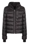 Rick Owens Full-zip Down Jacket With Hood In Black