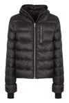 Rick Owens Full-zip Down Jacket With Hood In Black