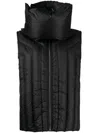 Rick Owens Funnel-neck Quilted Down Gilet In Black