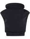Rick Owens Funnel Neck Top In Black