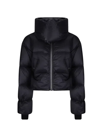 Rick Owens Funnel-neck Cropped Puffer Jacket In Multi