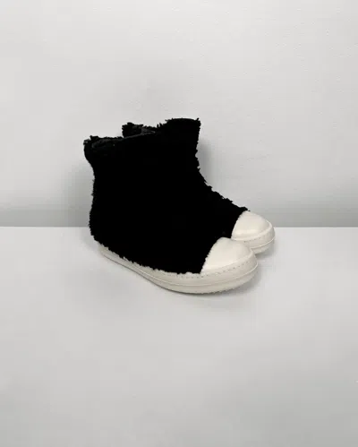Pre-owned Rick Owens Fur Shearling Black Ramones Shoes