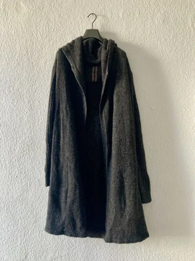 Pre-owned Rick Owens F/w 12 “mountain” Baby Alpaca Wool Knit Jacket  In Gray