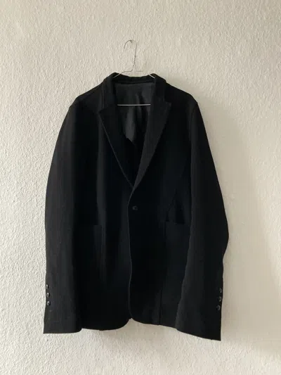 Pre-owned Rick Owens F/w 14 "moody" Sample Wool Blazer  It50/m In Black