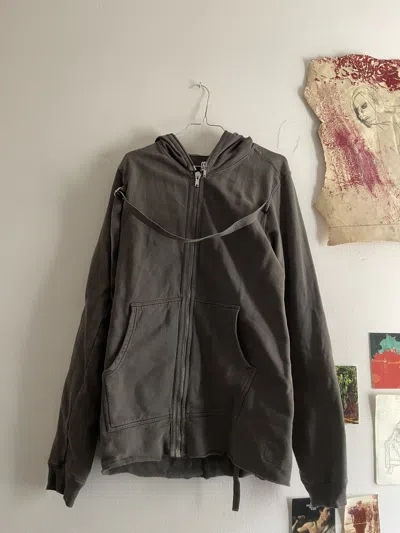 Pre-owned Rick Owens Fw 2008 Dust Double Zip Gimp Bondage Hoodie