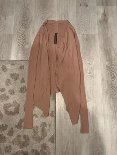 Pre-owned Rick Owens F/w 2012 Mountain Cashmere Cardigan!! In Sand