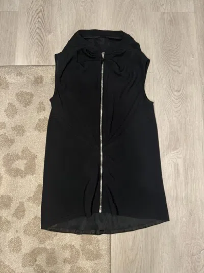 Pre-owned Rick Owens F/w 2016 Silk Vest!! In Black