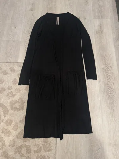 Pre-owned Rick Owens F/w 2017 Glitter Cashmere Cardigan!! In Black