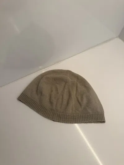 Pre-owned Rick Owens F/w 2022 Pearl Wool Beanie!! In Sand