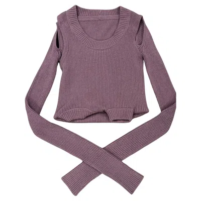 Pre-owned Rick Owens F/w 2023  “luxor” Runway Ribbed Knit Banana Top In Gray