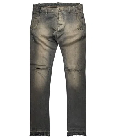 Pre-owned Rick Owens Fw06  Dustulator Dark Shadow Dust Wash Denim Jeans In Brown