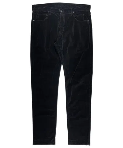 Pre-owned Rick Owens Fw08  Stag Black Velvet Detroit Denim Jeans