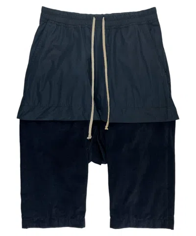 Pre-owned Rick Owens Fw10  Gleam Kilted Skirt Cropped Pants Black