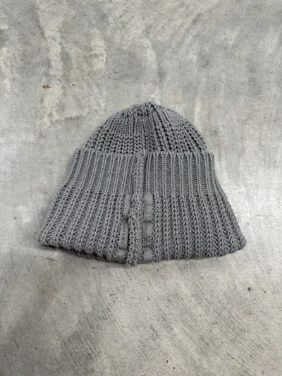 Pre-owned Rick Owens F/w14 Moody Cotton Beanie In Gray