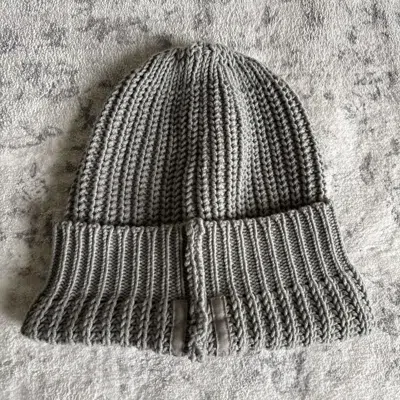 Pre-owned Rick Owens Fw14 Moody Long Knitted Beanie In Gray