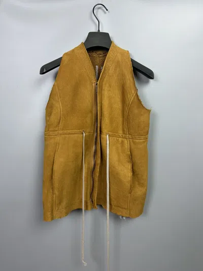 Pre-owned Rick Owens Fw17 ‘glitter' Lamb Shearling Vest In Multi