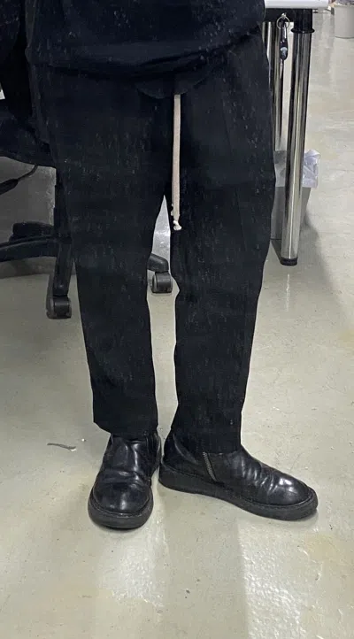 Pre-owned Rick Owens Fw17 Wool Silk Astaire Drawstring Pants Trouser