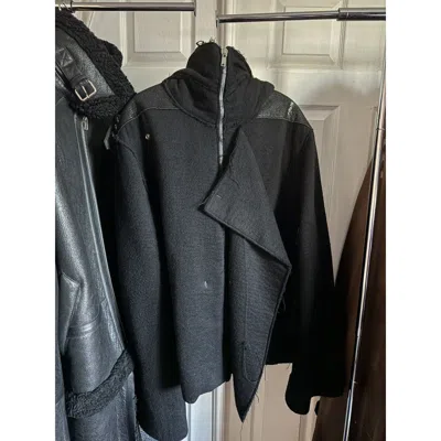Pre-owned Rick Owens Fw18 Sisyphus Cropped Cashmere Secret Parka In Black