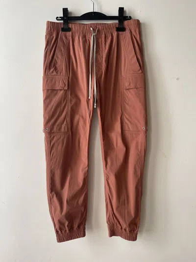 Pre-owned Rick Owens Fw19 Larry Burnt Pink Cargo Joggers