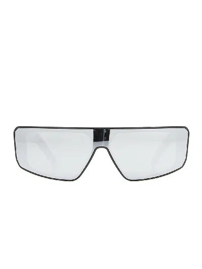 Pre-owned Rick Owens Fw20 Runway Performa Mirrored Sunglasses In Black/silver