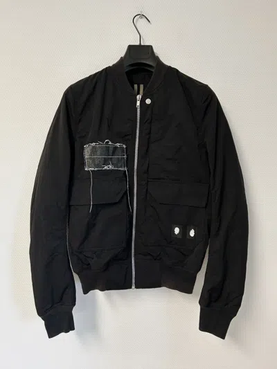 Pre-owned Rick Owens Fw2018 Patch Bomber In Black