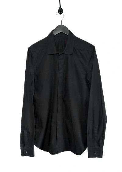 Pre-owned Rick Owens Fw21 Gethsemane Black Buttoned Shirt