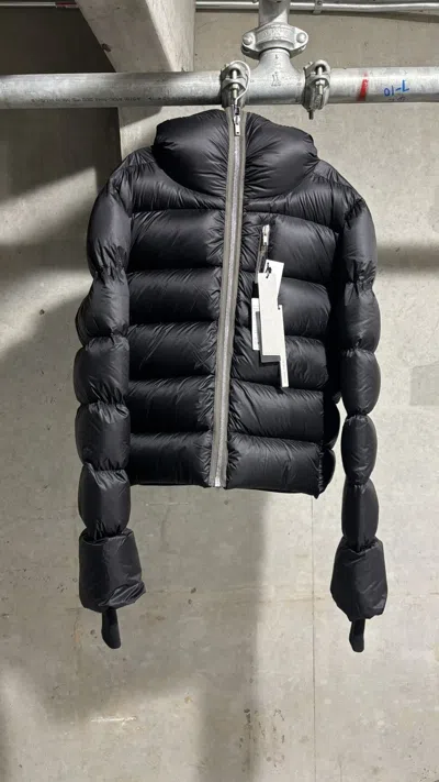 Pre-owned Rick Owens Fw22 Strobe Gimp Puffer Jacket In Black