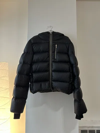 Pre-owned Rick Owens Fw22 Strobe Gimp Puffer Jacket In Black