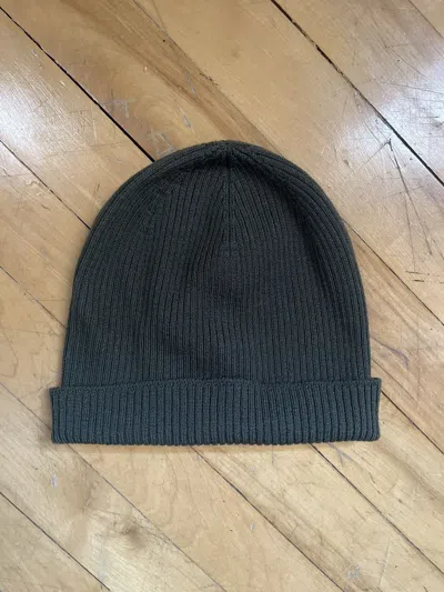 Pre-owned Rick Owens Fw22 Strobe Light Wool Beanie In Green