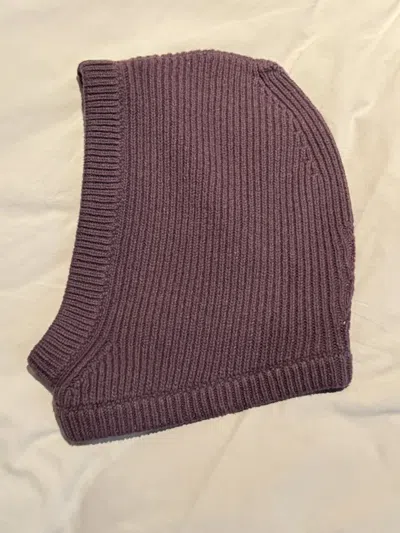 Pre-owned Rick Owens Fw23 Amethyst Balaclava Hood In Purple