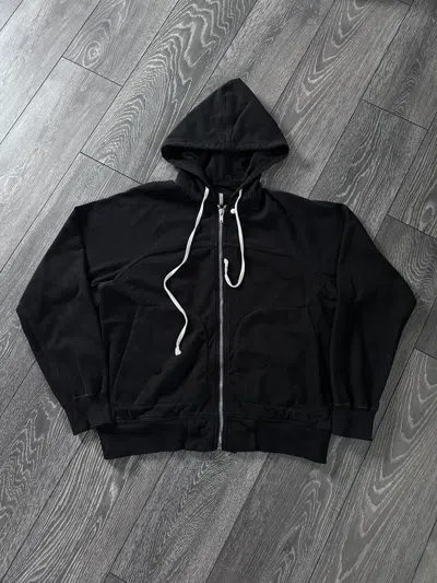 Pre-owned Rick Owens Fw23 Luxor Windbreaker Zip Up Hoodie Black