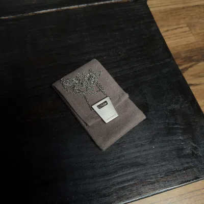 Pre-owned Rick Owens Fw24 Porterville Dog Tag Necklace In Silver