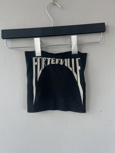 Pre-owned Rick Owens Fw24 Porterville Show Invite Neck Warmer In Black