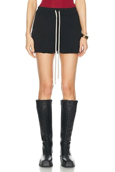 Rick Owens Woman Shorts & Bermuda Shorts Black Size 8 Cupro, Elastane