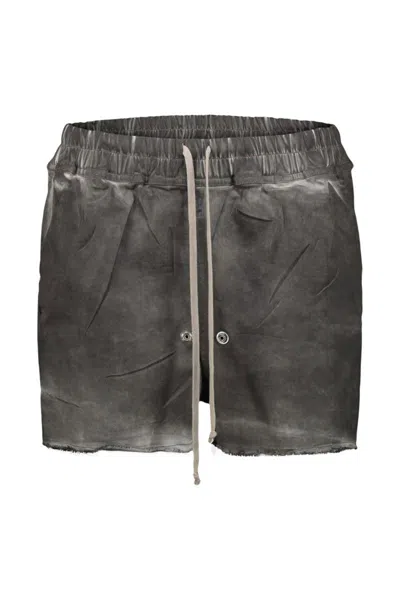 Rick Owens Gabe Denim Boxer Shorts Clothing In Nude & Neutrals