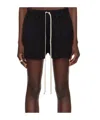 Rick Owens Bermuda Shorts With Elastic Waistband And Side Slits In Black