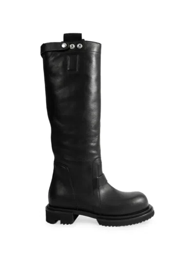 Rick Owens Tower Knee Pull On Gabe Boots In Black
