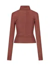 Rick Owens Brown Gary Leather Jacket In Red