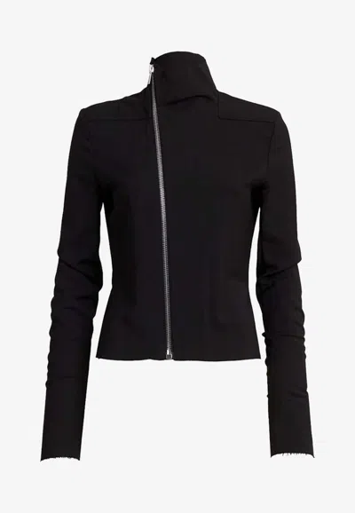 Rick Owens Gary High-neck Zip-up Jacket In Black