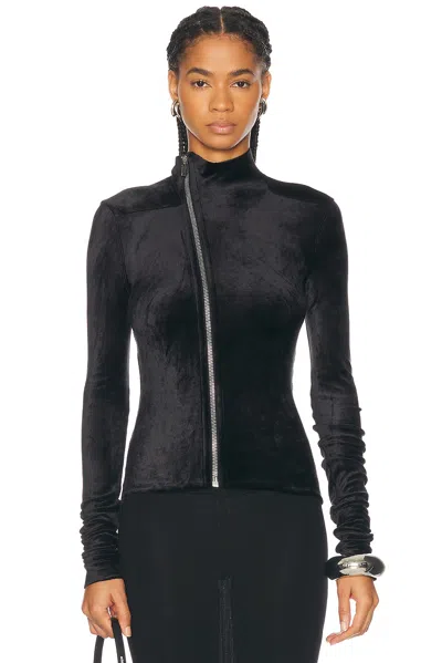 Rick Owens Black Gary Leather Jacket In 09 Black