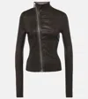 Rick Owens Brown Hollywood Jkt Leather Jacket In Brown