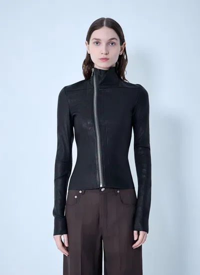 Rick Owens Gary Leather Jacket In Black
