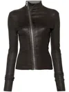Rick Owens Gary Leather Jacket In Black