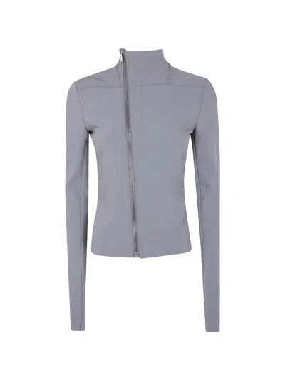 Rick Owens Gary Zip-up Jacket In Gray